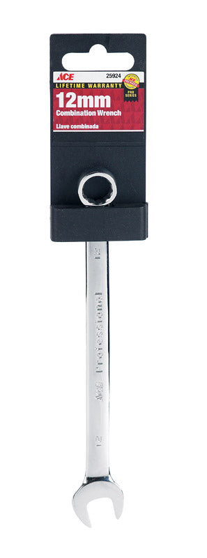 Ace Pro Series 12 mm X 12 mm Metric Combination Wrench 6.7 in. L 1 pc
