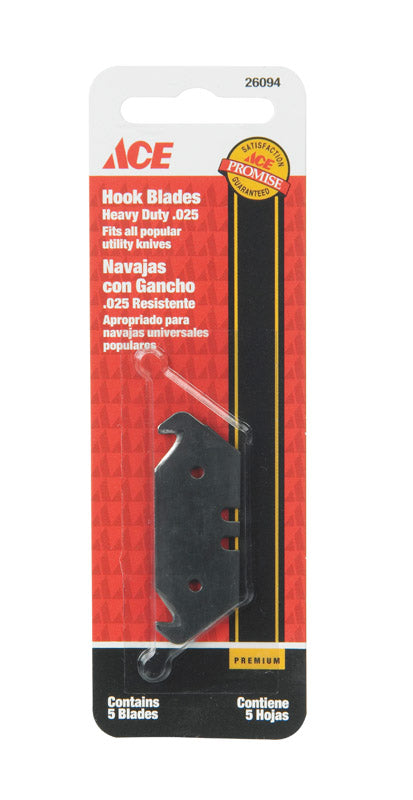 Ace Carbon Steel Heavy Duty Straight Edge Replacement Blade 5 pk
