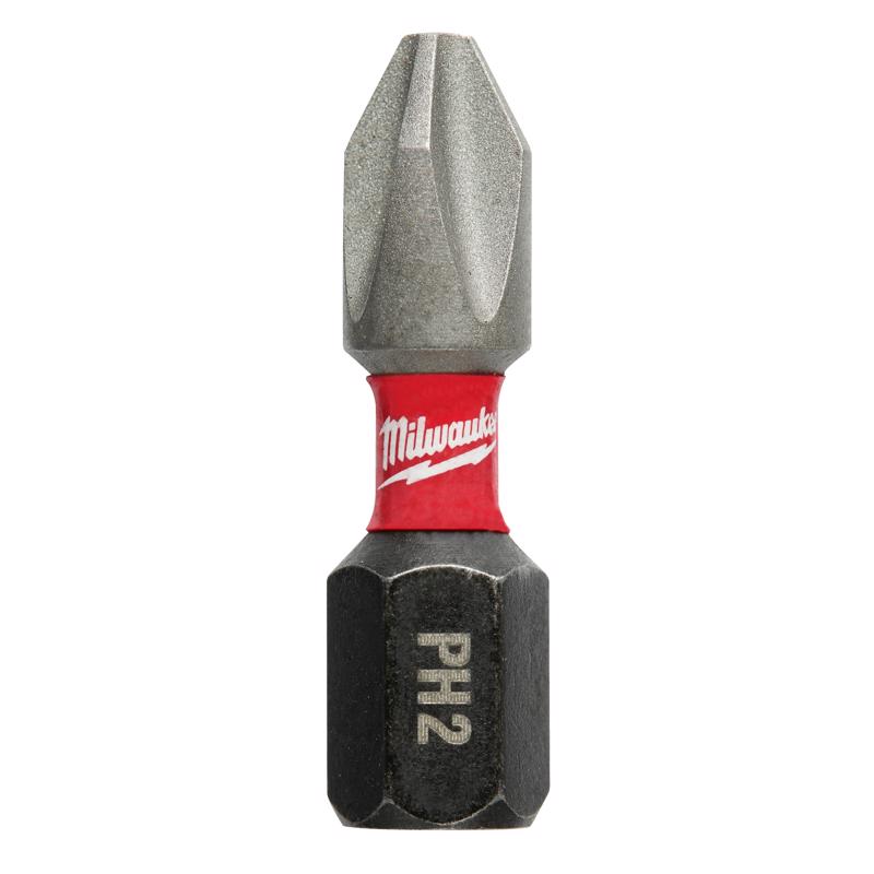 Milwaukee Shockwave Phillips #2 X 1 in. L Impact Insert Bit Alloy Steel 15 pc
