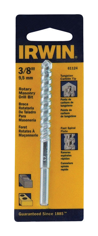 Irwin 3/8 in. X 4 in. L Chrome Vanadium Steel Rotary Drill Bit Straight Shank 1 pk