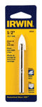 Irwin 1/2 in. X 3 in. L Carbide Tipped Glass/Tile Drill Bit Straight Shank 1 pk