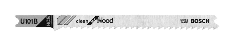 Bosch 3-5/8 in. High Carbon Steel U-Shank Jig Saw Blade 10 TPI 5 pk