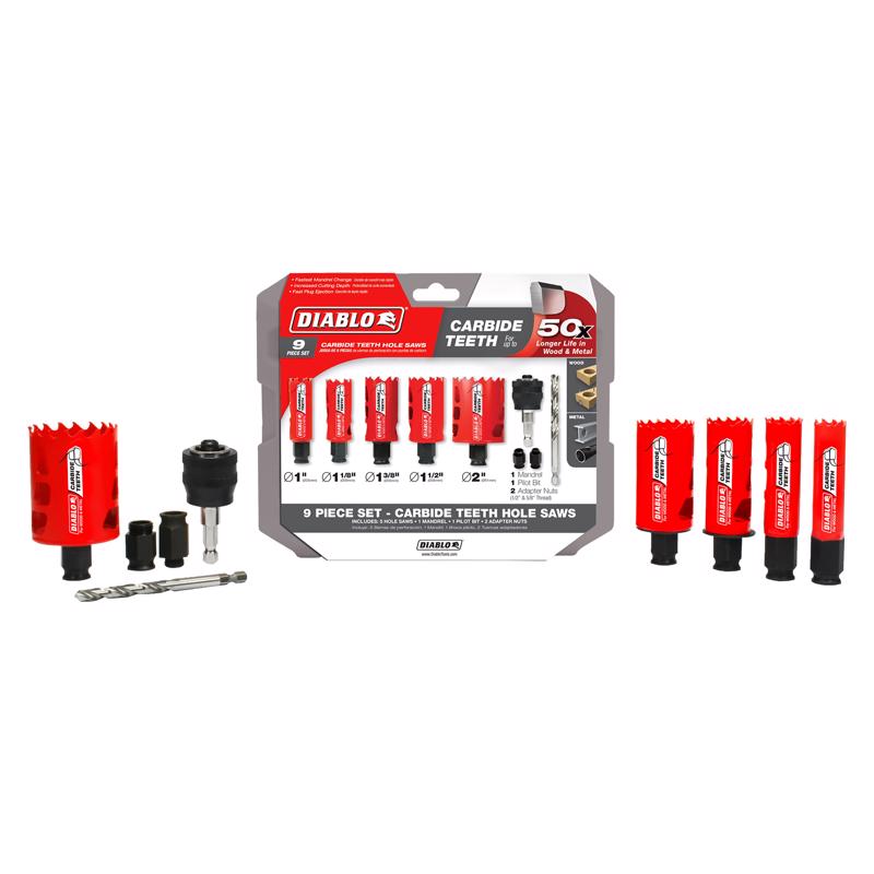 Diablo Diablo Mandrel 2-3/8 in. L Hole Saw Kit