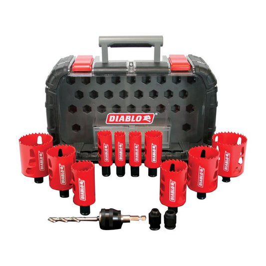 Diablo Snap-Lock Plus Bi-Metal Diablo Mandrel 2-3/8 in. L Hole Saw Kit