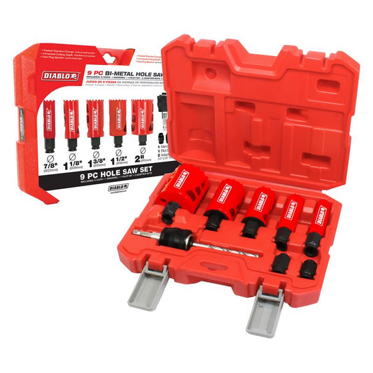 Diablo Snap-Lock Plus Bi-Metal Diablo Mandrel 2-3/8 in. L Hole Saw Kit