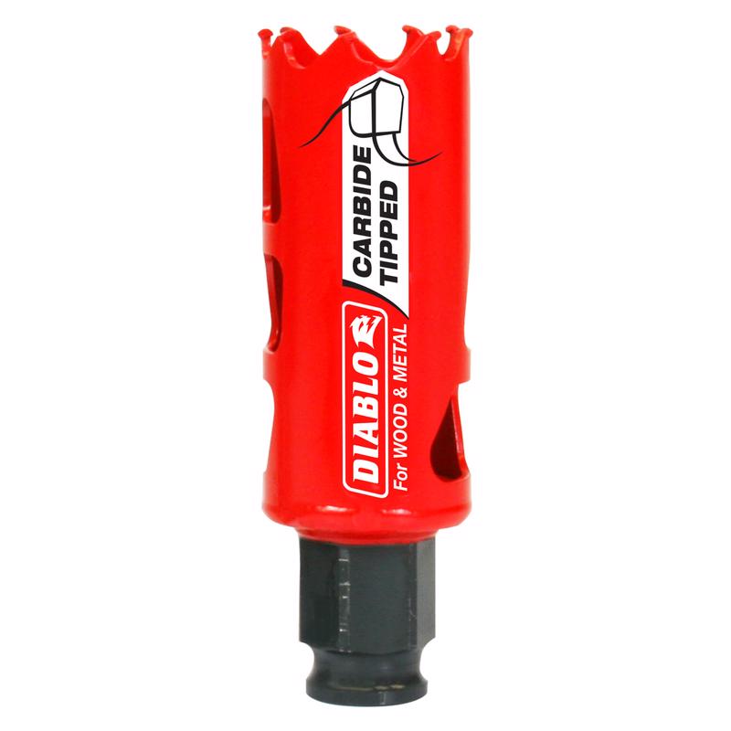 Diablo Snap-Lock Plus 1-1/8 in. Carbide Tipped 2-3/8 in. L X 3/8 in. D Hole Saw