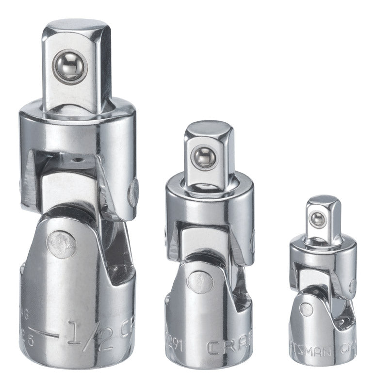 Craftsman 1/4, 3/8 and 1/2 in. drive Universal Joint Set 3 pc