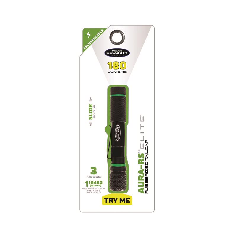 Police Security Aura-RS 260 lm Black LED Pen Light 10460 Battery