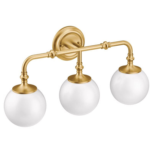 Moen Colinet Brushed Gold 3 lights LED Vanity Light Wall Mount