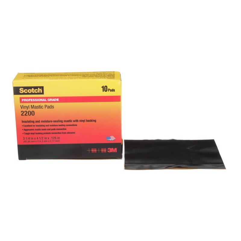 Scotch 3.25 in. W X 4.5 in. L Black Vinyl Vinyl Mastic Pad