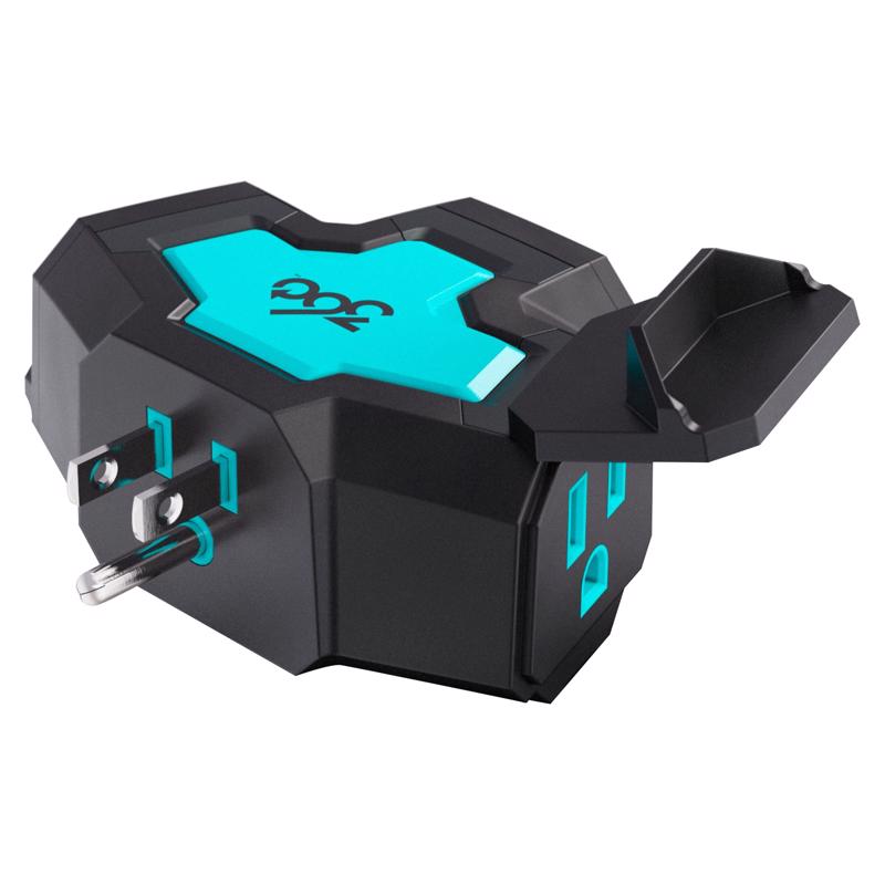 360 Electrical Grounded 3 outlets Power Hub 1 pk