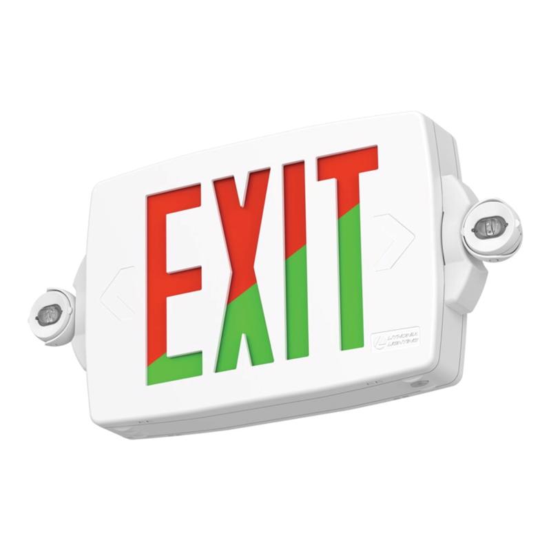 Lithonia Lighting LHQM Switch Hardwired LED White Exit Sign and Emergency Light
