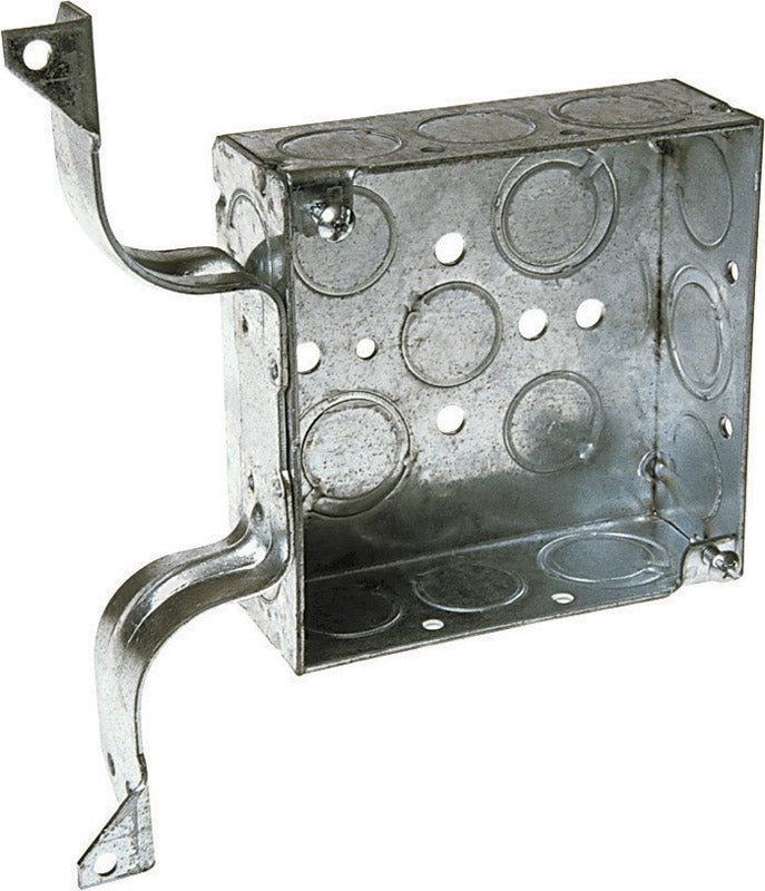 Raco New Work 21 cu in Square Steel Junction Box Gray