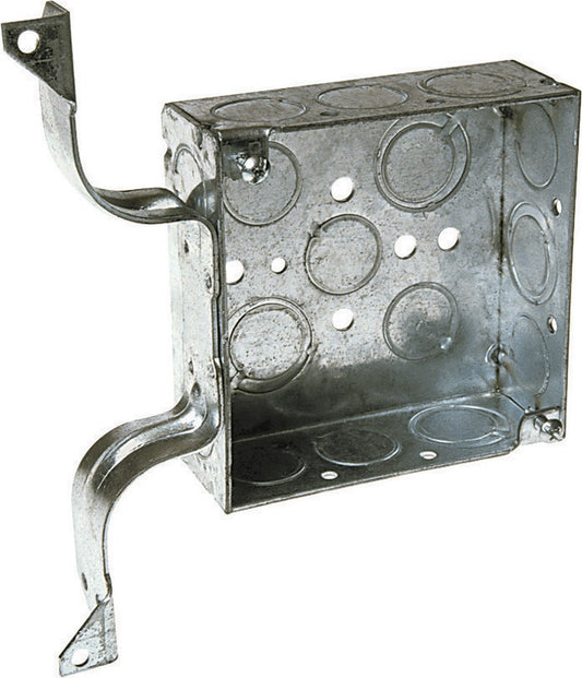 Raco New Work 21 cu in Square Steel Junction Box Gray