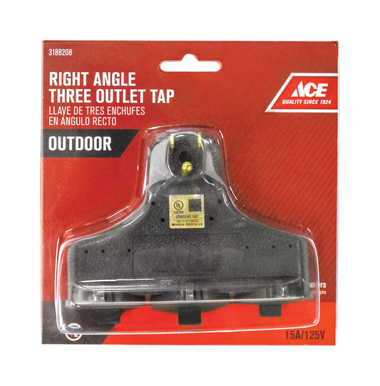 Ace Grounded 3 outlets Outlet Adapter Surge Protection 1 pk