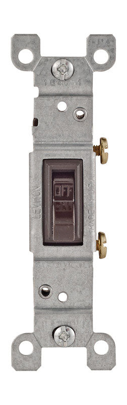 Leviton 15 amps Toggle Switch Brown 1 pk