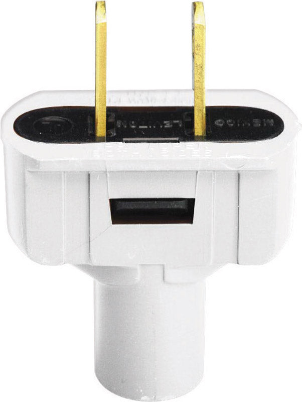 Leviton Residential Vinyl Straight Blade Plug 1-15P 18-14 AWG 2 Pole 2 Wire