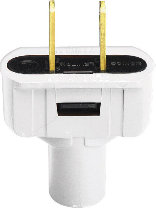Leviton Residential Vinyl Straight Blade Plug 1-15P 18-14 AWG 2 Pole 2 Wire