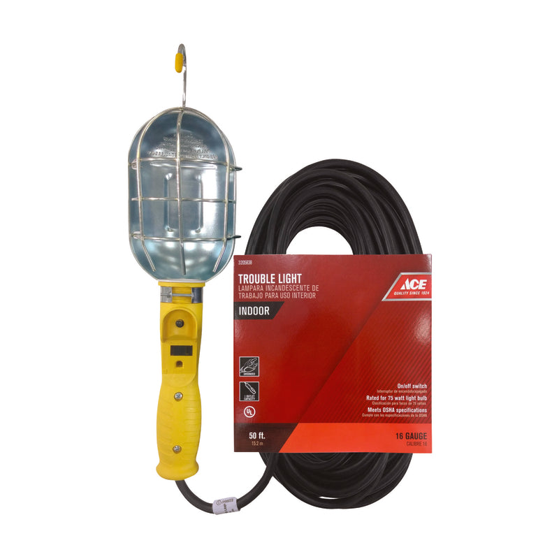 Ace 75 W 50 ft. 16/3 SJT Incandescent Trouble Light