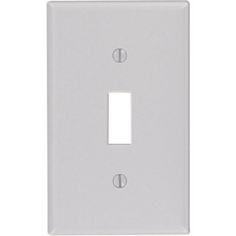 Leviton Gray 1 gang Thermoset Plastic Toggle Wall Plate 1 pk