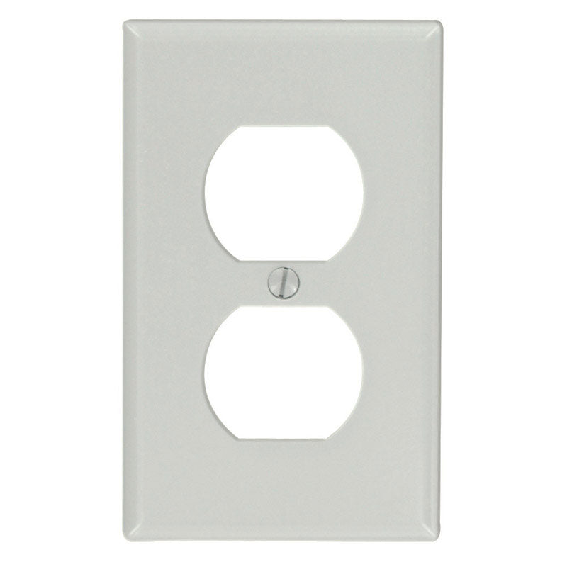 Leviton Gray 1 gang Thermoset Plastic Duplex Wall Plate 1 pk