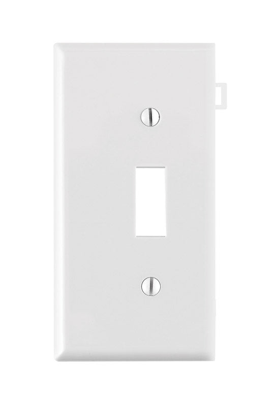 Leviton White 1 gang Thermoplastic Nylon Toggle Sectional End Wall Plate 1 pk