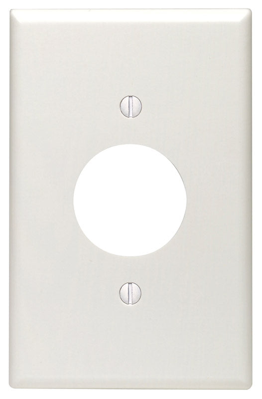 Leviton White 1 gang Thermoset Plastic Single Outlet Wall Plate 1 pk