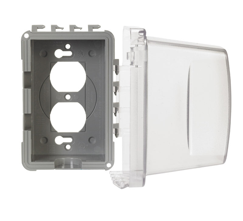 TayMac Rectangle Plastic 1 gang 5.5 in. H X 4.0 in. W In-Use Cover
