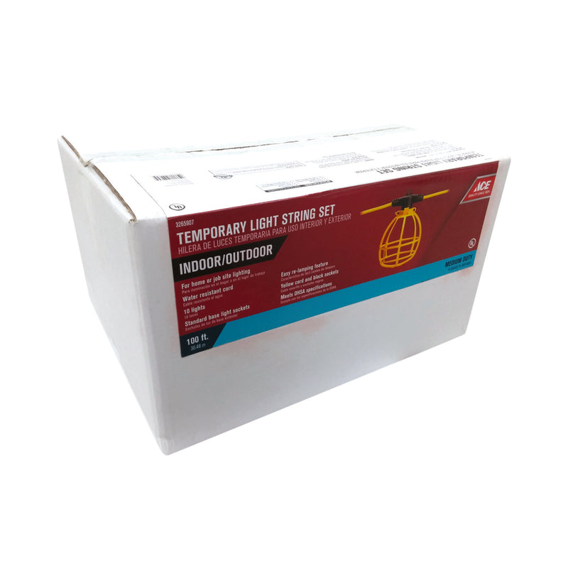 Ace 1,500 W 100 ft. Temporary Light String Set