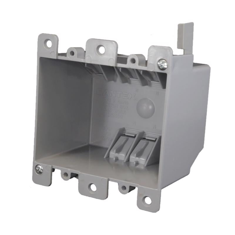 Cantex Work Ez Box 25 Cu In 3"X4"X2-3/4" 2 Gang
