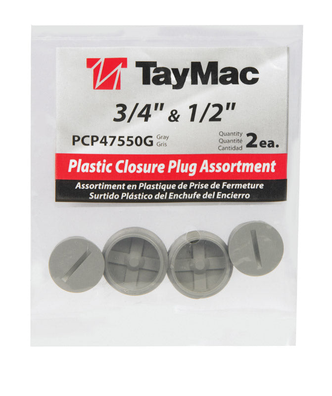 TayMac Round Plastic 5.0 in. H X 4.0 in. W Closure Plug