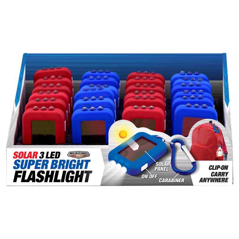 Blazing LEDz Solar 18 lm Assorted LED Flashlight AAA Battery