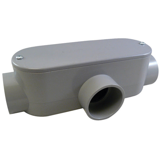 Cantex 1-1/4 in. D PVC Conduit Body For PVC 1 pk