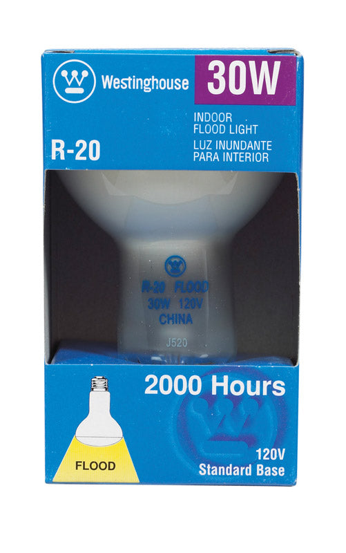 Westinghouse 30 W R20 Floodlight Incandescent Bulb E26 (Medium) White 1 pk