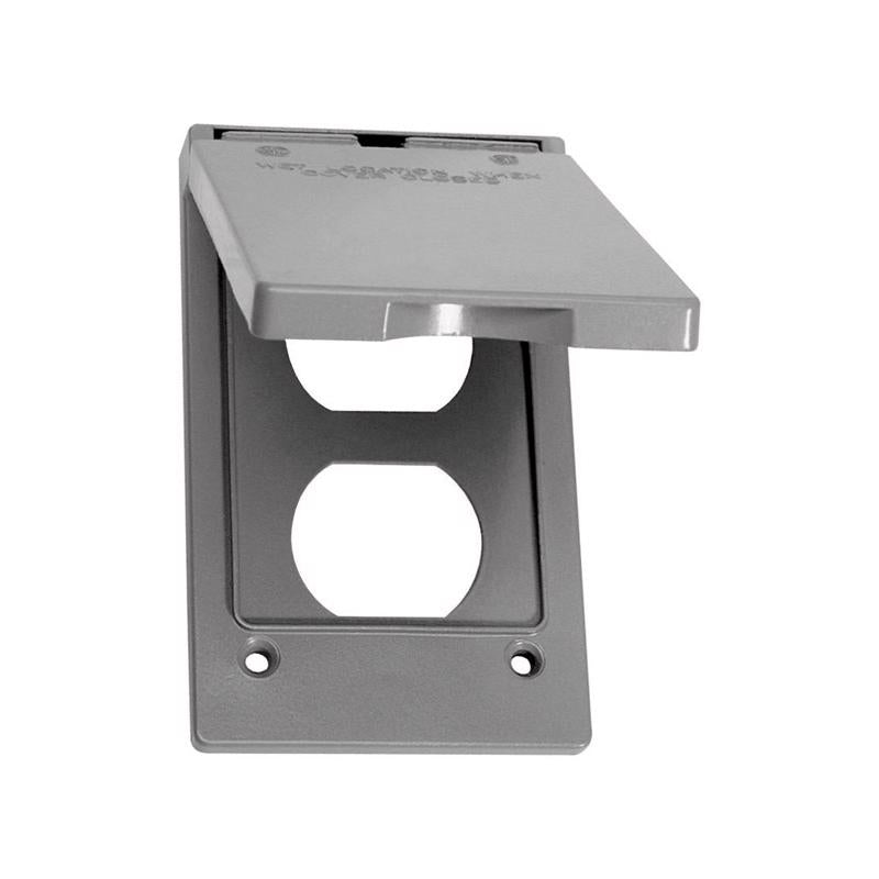 Sigma Engineered Solutions Rectangle Die-Cast Metal 1 gang 4.57 in. H X 2.83 in. W Vertical Duplex C