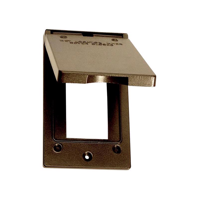 Sigma Engineered Solutions Rectangle Die-Cast Metal 1 gang 4.57 in. H X 2.83 in. W Vertical GFCI Cov