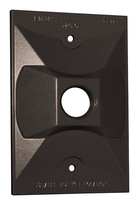 Sigma Engineered Solutions Rectangle Die-Cast Metal 1 gang 4.61 in. H X 2.85 in. W Lampholder Cover