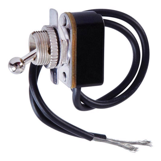 Jandorf 6 amps Single Pole Ball Toggle Power Tool Switch Black/Silver 1 pk
