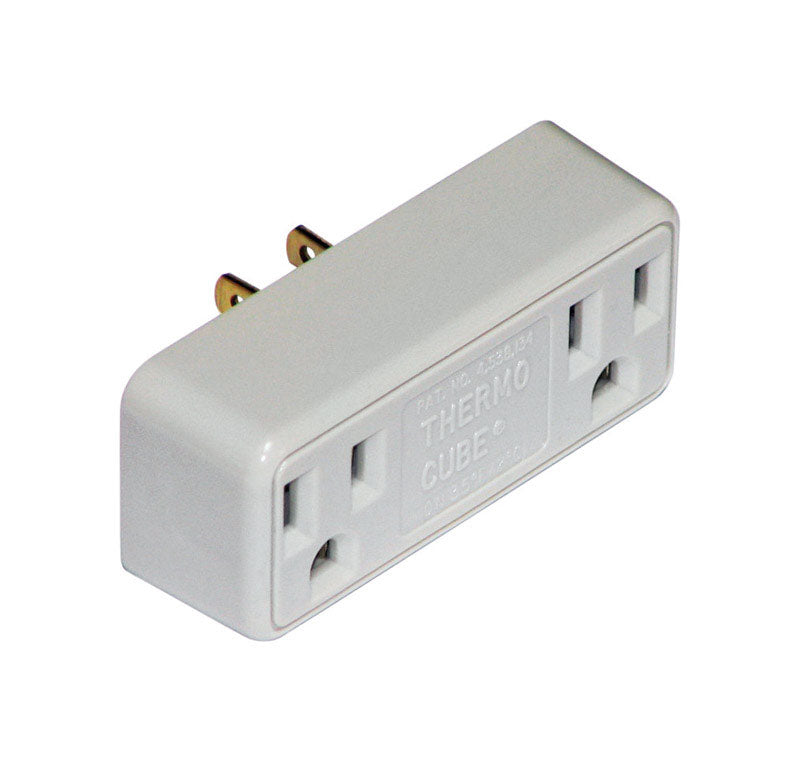 Thermocube Polarized 2 outlets Thermostatically Controlled Outlet 1 pk