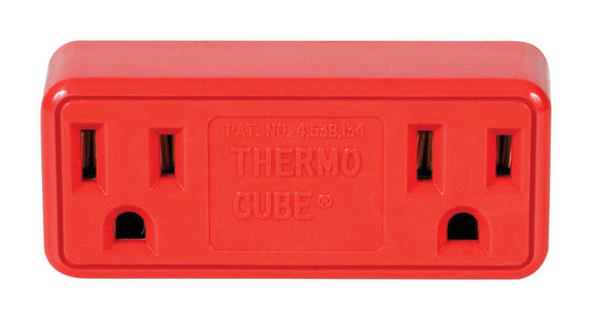 Thermocube Non-Polarized 2 outlets Outlet Converter 1 pk