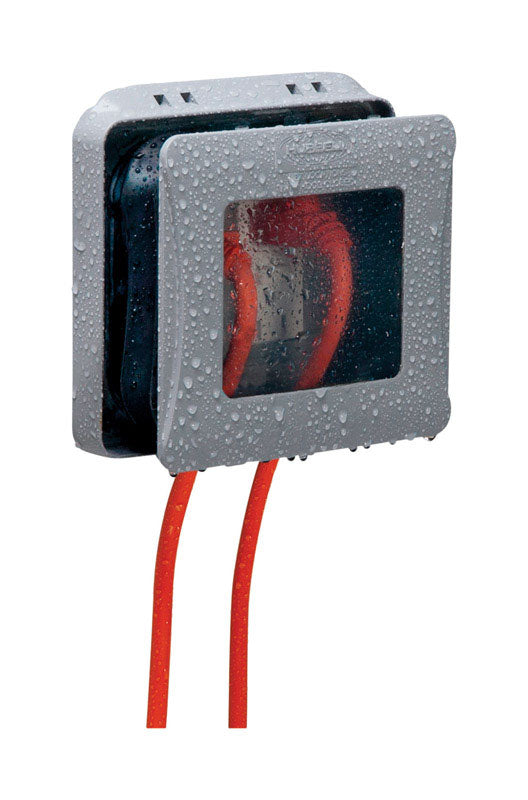 TayMac Extra Duty Square Plastic 2 gang 6.15 in. H X 5-3/4 in. W In-Use Cover