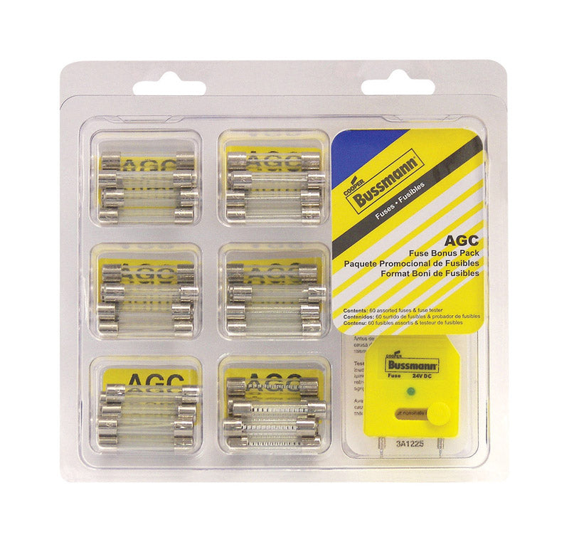Bussmann 5, 10, 15, 20, 25, 30 amps Fast Acting Glass Fuse 61 pk