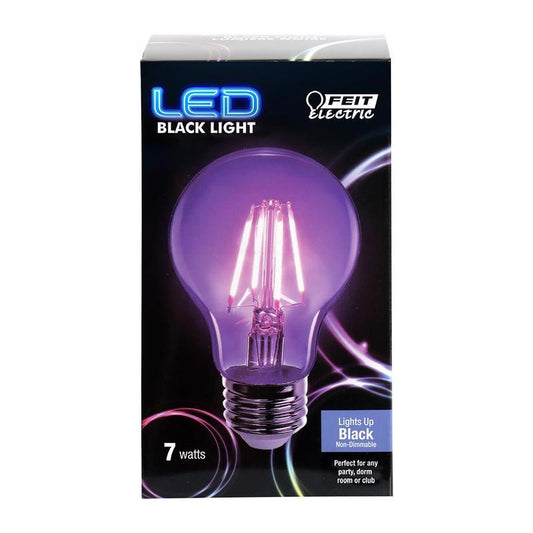 Feit A19 E26 (Medium) LED Bulb Black Light 7 Watt Equivalence 1 pk
