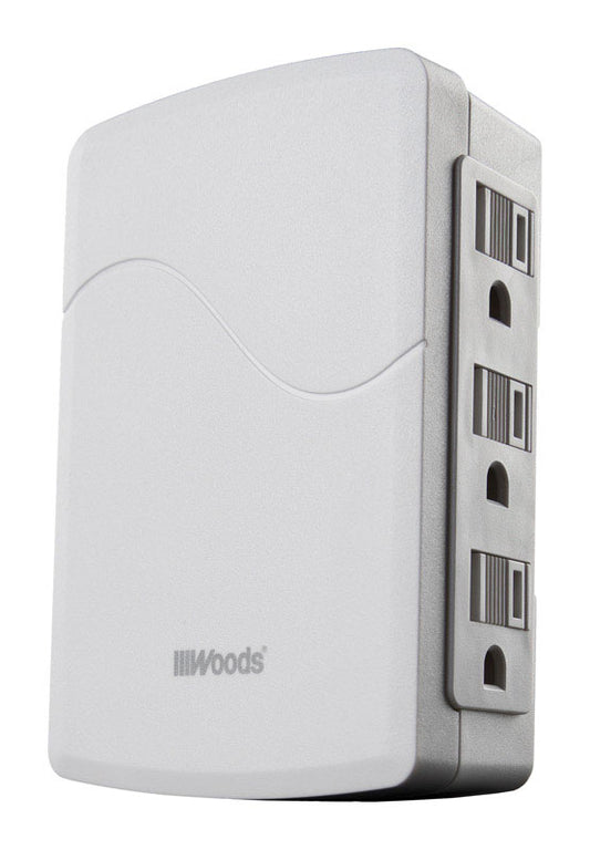 Woods Grounded 6 outlets Wall Tap 1 pk