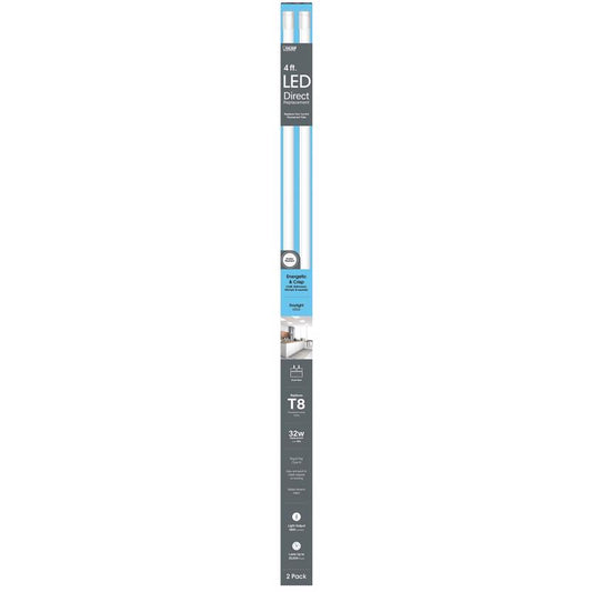 Feit Plug & Play T8 Daylight 47.7 in. Bi-Pin Linear LED Bulb 32 Watt Equivalence 2 pk