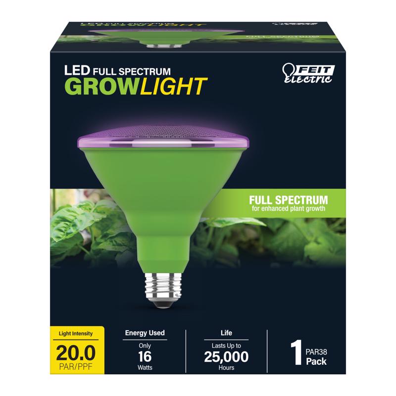 Feit PAR38 E26 (Medium) LED Grow Light Blue 16 Watt Equivalence 1 pk