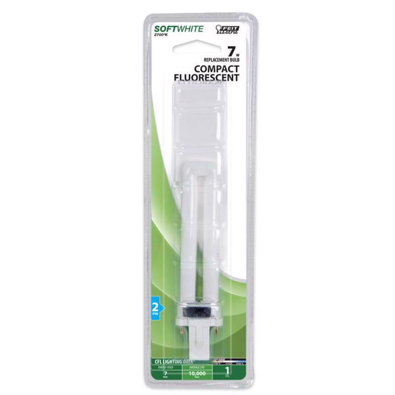Feit Legacy Bulbs 7 W PL 1.3 in. D X 5.4 in. L CFL Bulb Soft White Compact 2700 K 1 pk