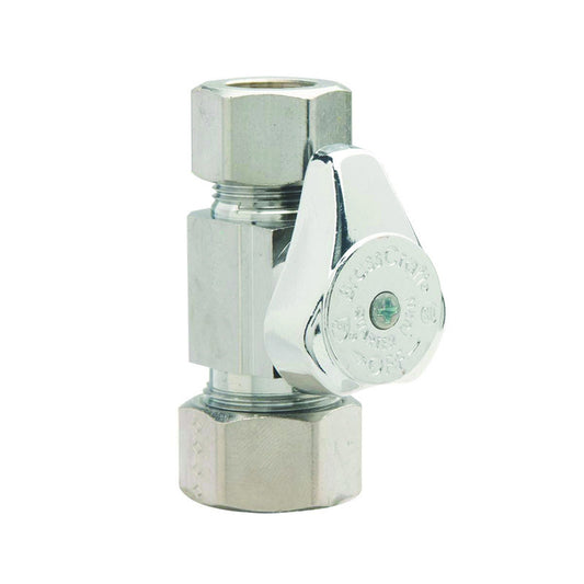 BrassCraft 1/4 in. Compression outlets X 1/2 in. Compression Brass Shut-Off Valve