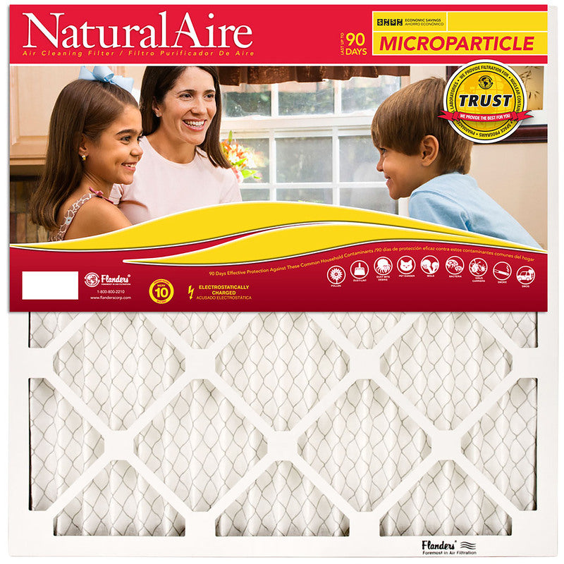 NaturalAire 16 in. W X 20 in. H X 1 in. D Synthetic 10 MERV Pleated Microparticle Air Filter 1 pk