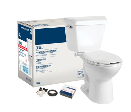 Mansfield Denali ADA Compliant 1.28 gal White Elongated Complete Toilet